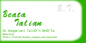 beata talian business card